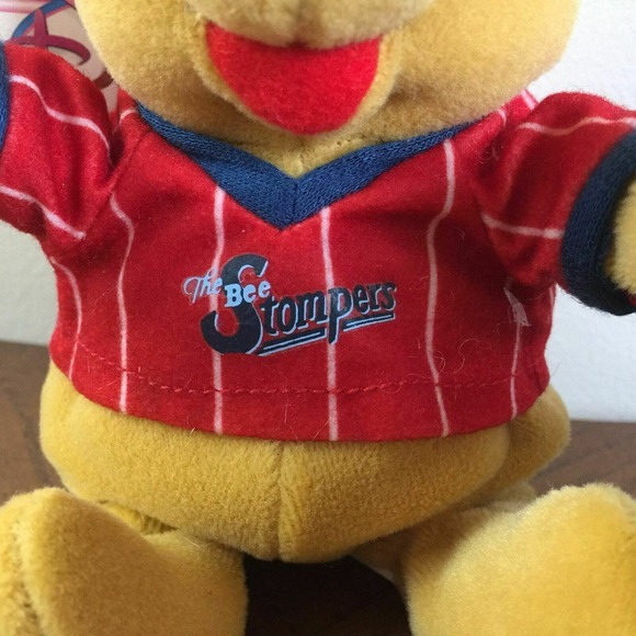 Disney Store Winnie the Pooh Bear Baseball Mini Bean Bag Stuffed Plush Toy 8" - Picture 5 of 10